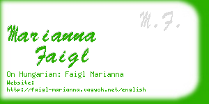 marianna faigl business card